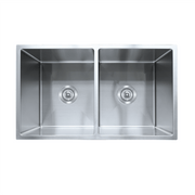 Milano Bianca Stainless Steel 760x450mm Double Bowl Sink, Brushed Nickel