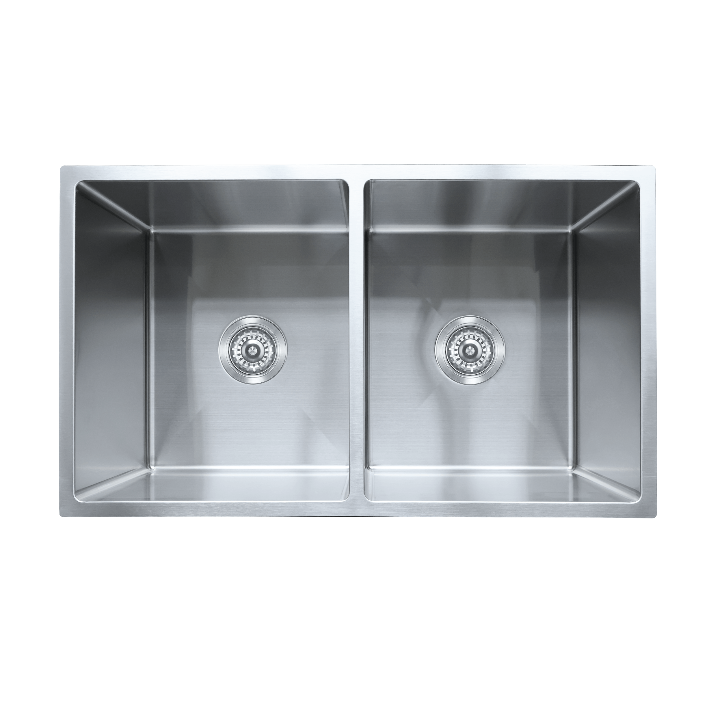 Milano Bianca Stainless Steel 760x450mm Double Bowl Sink, Brushed Nickel