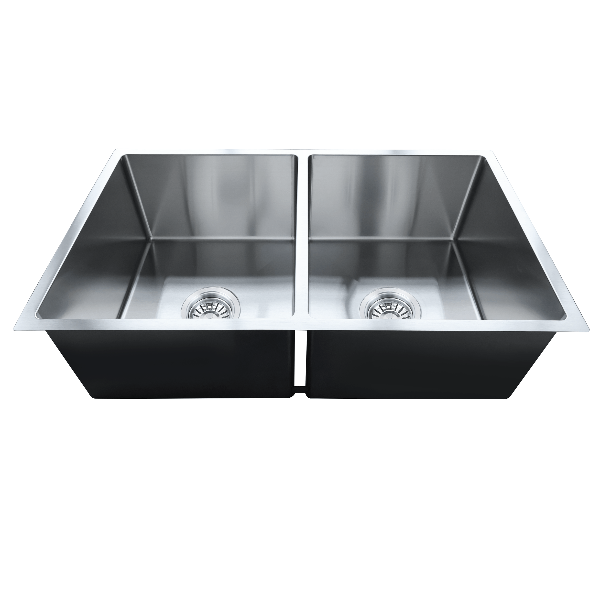 Milano Bianca Stainless Steel 760x450mm Double Bowl Sink, Brushed Nickel