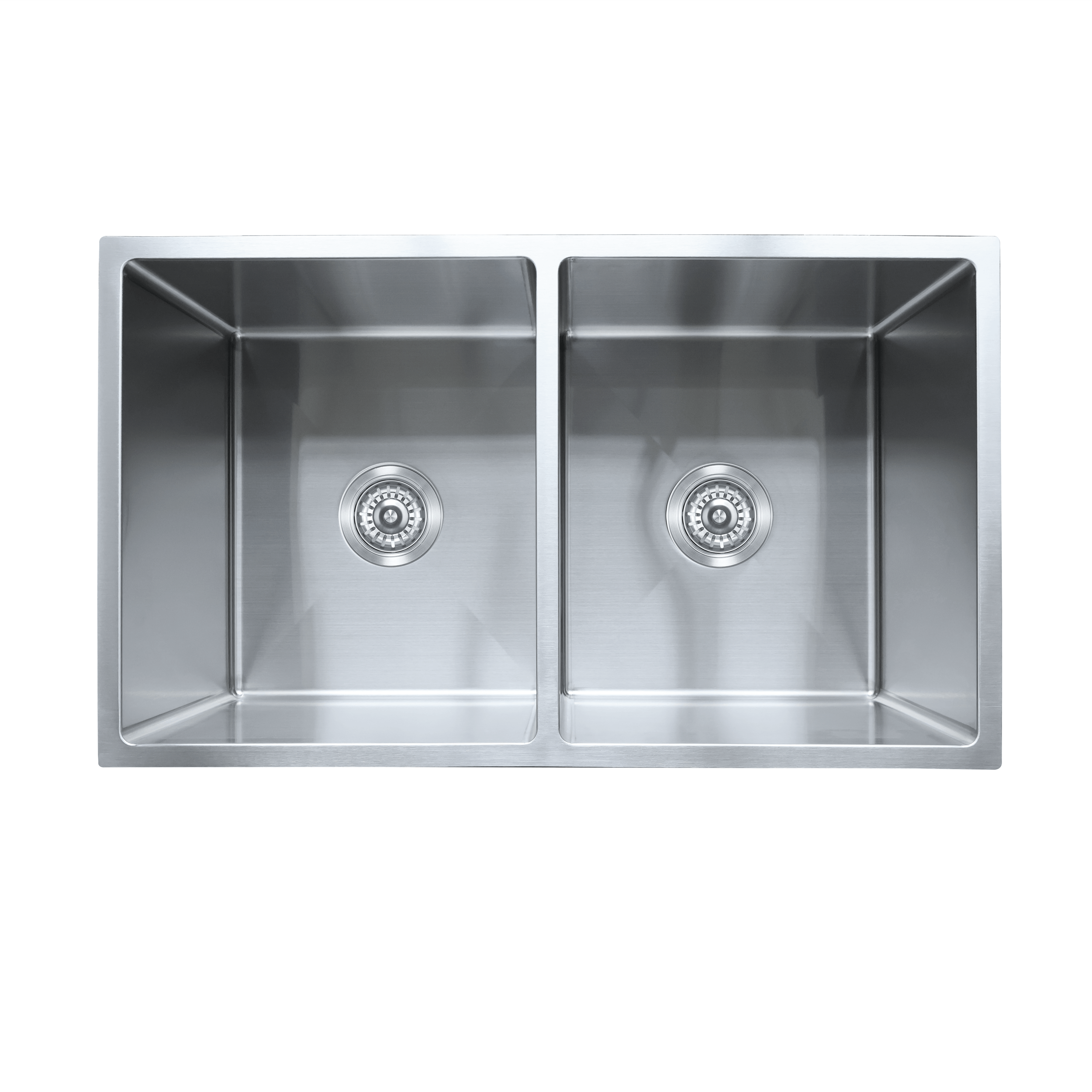 Milano Bianca Stainless Steel 850x450mm Double Bowl Sink, Brushed Nickel