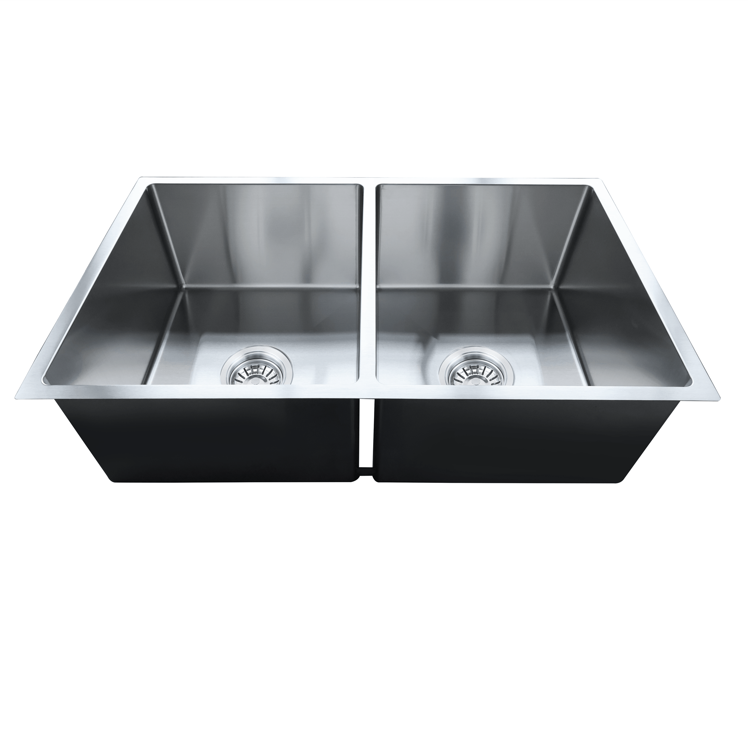 Milano Bianca Stainless Steel 850x450mm Double Bowl Sink, Brushed Nickel
