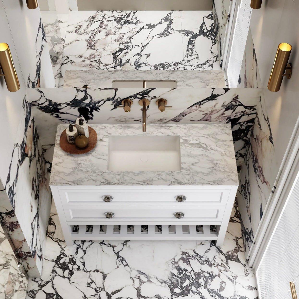 Milano Victoria 1200mm Freestanding Vanity - Ideal Bathroom CentreVI1200MWNo Top (Cabinet ONLY)