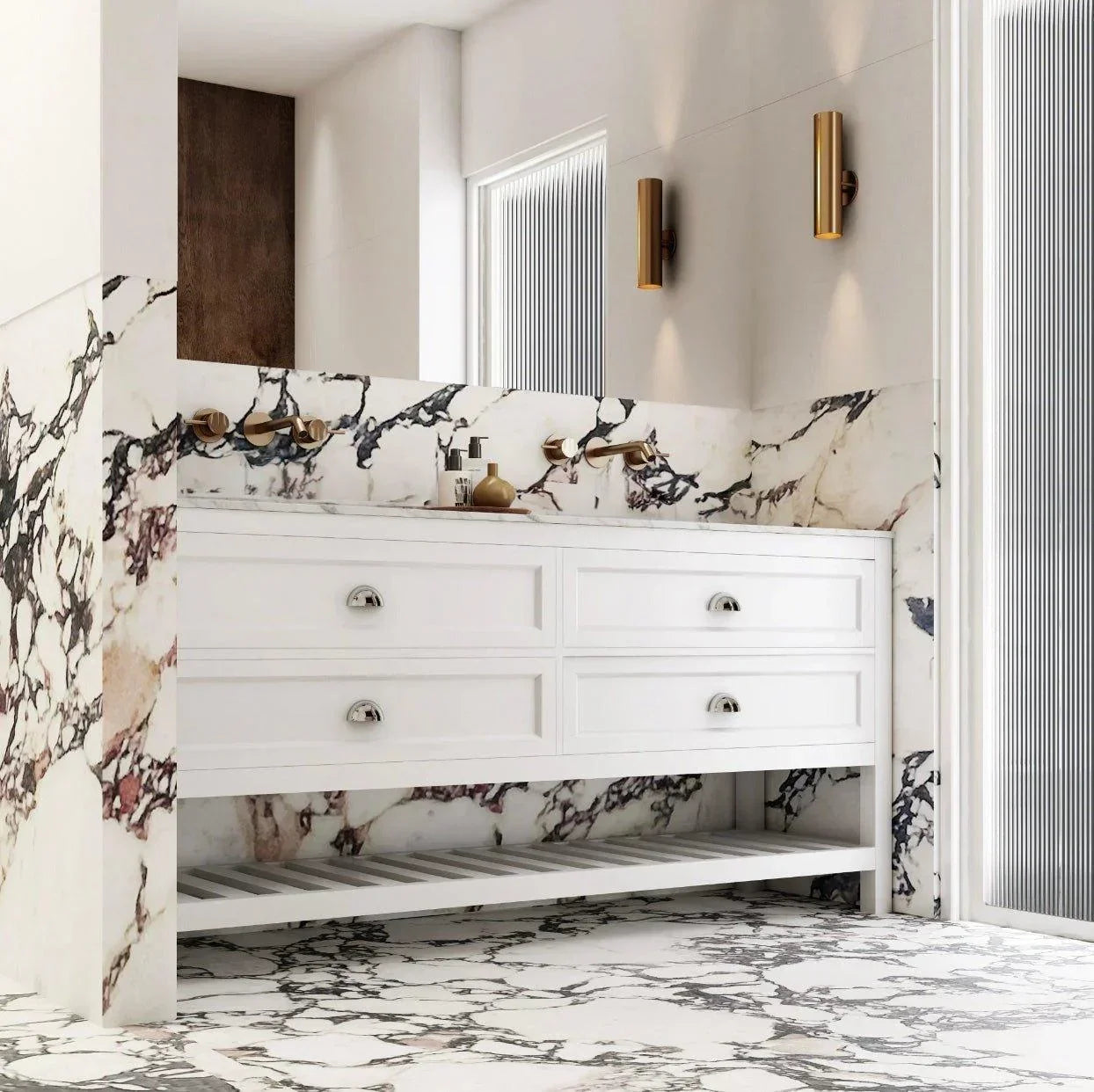 Milano Victoria 1800mm Freestanding Vanity - Ideal Bathroom CentreVI1800MWNo Top (Cabinet ONLY)