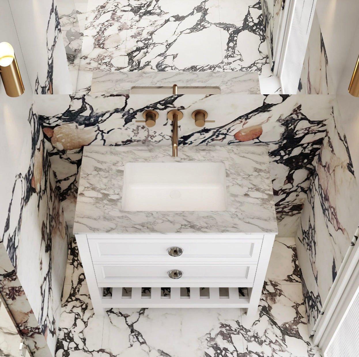 Milano Victoria 900mm Freestanding Vanity - Ideal Bathroom CentreVI900MWNo Top (Cabinet ONLY)