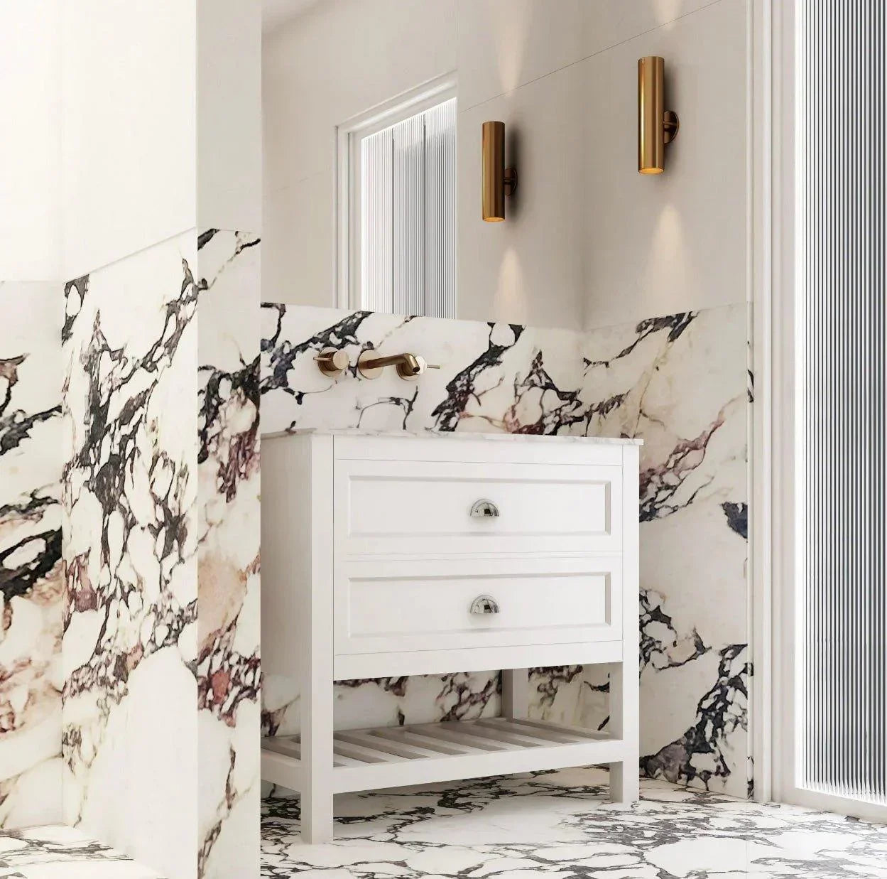 Milano Victoria 900mm Freestanding Vanity - Ideal Bathroom CentreVI900MWNo Top (Cabinet ONLY)