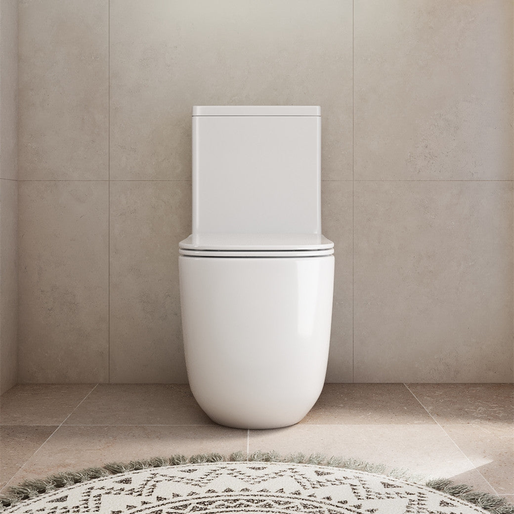 Milano Vogue Back to Wall Rimless Toilet Suite Gloss White