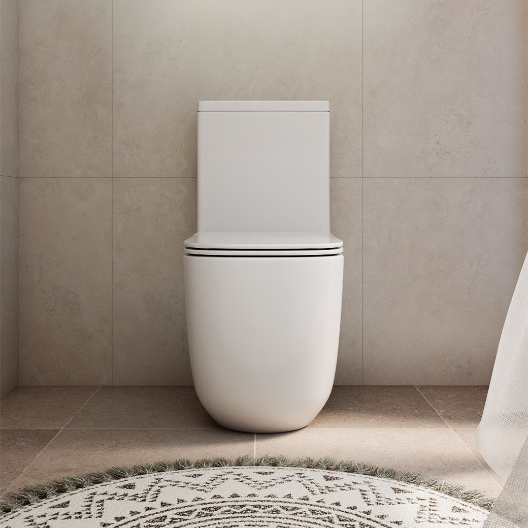 Milano Vogue Back to Wall Rimless Toilet Suite Matte White