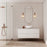 Milano Wave Flute Wall Hung Vanity Matte White - Ideal Bathroom CentreWAVE1200WHMW1200mm Centre BowlCeramic Moduled Top