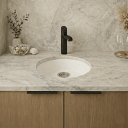 Milano Granite Round 350mm Sink Single Bowl Sink, Matte White