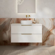 Milano Federation 900mm Wall Hung Vanity Matte White