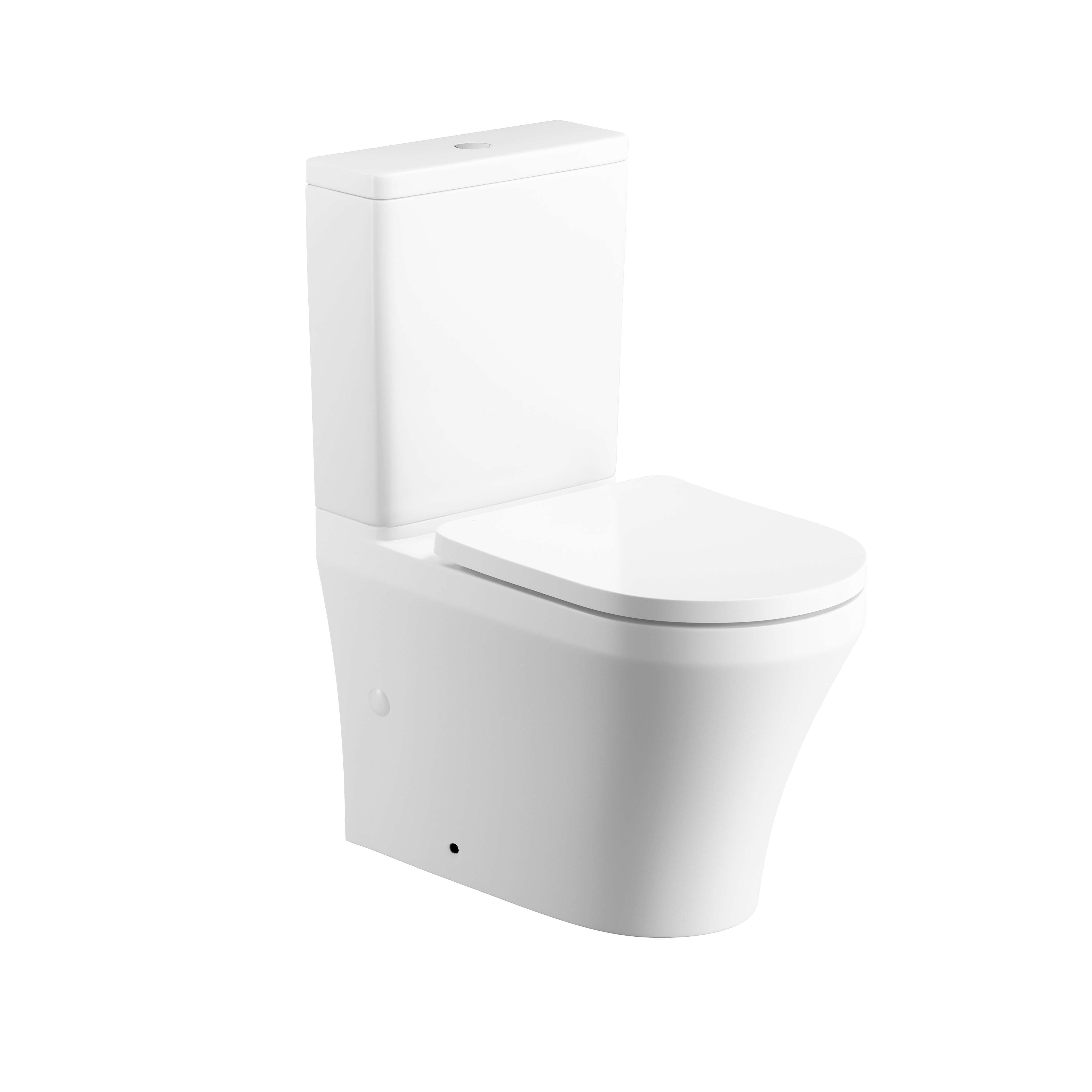 Milano Lyric Back to Wall Tornado Rimless Toilet Suite, Gloss White