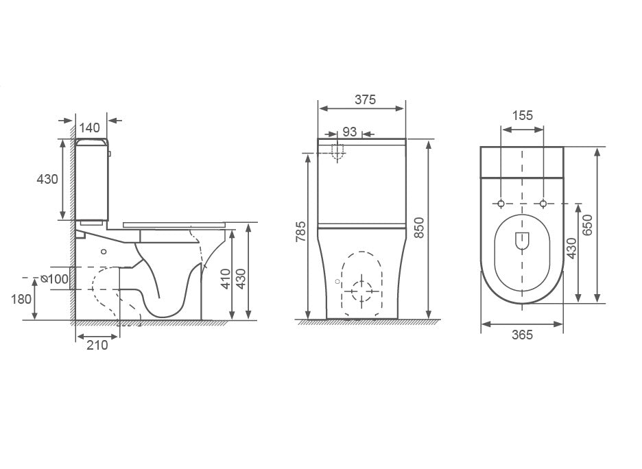 Milano Lyric Back to Wall Tornado Rimless Toilet Suite, Gloss White