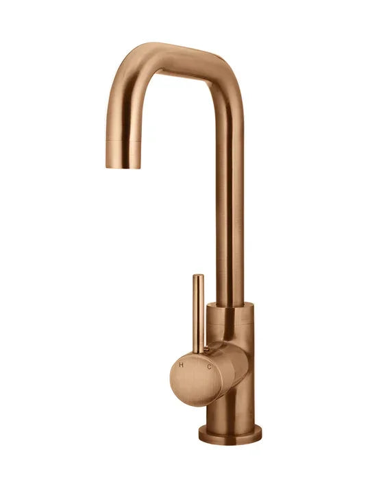 Meir Round Kitchen Mixer Tap Curved