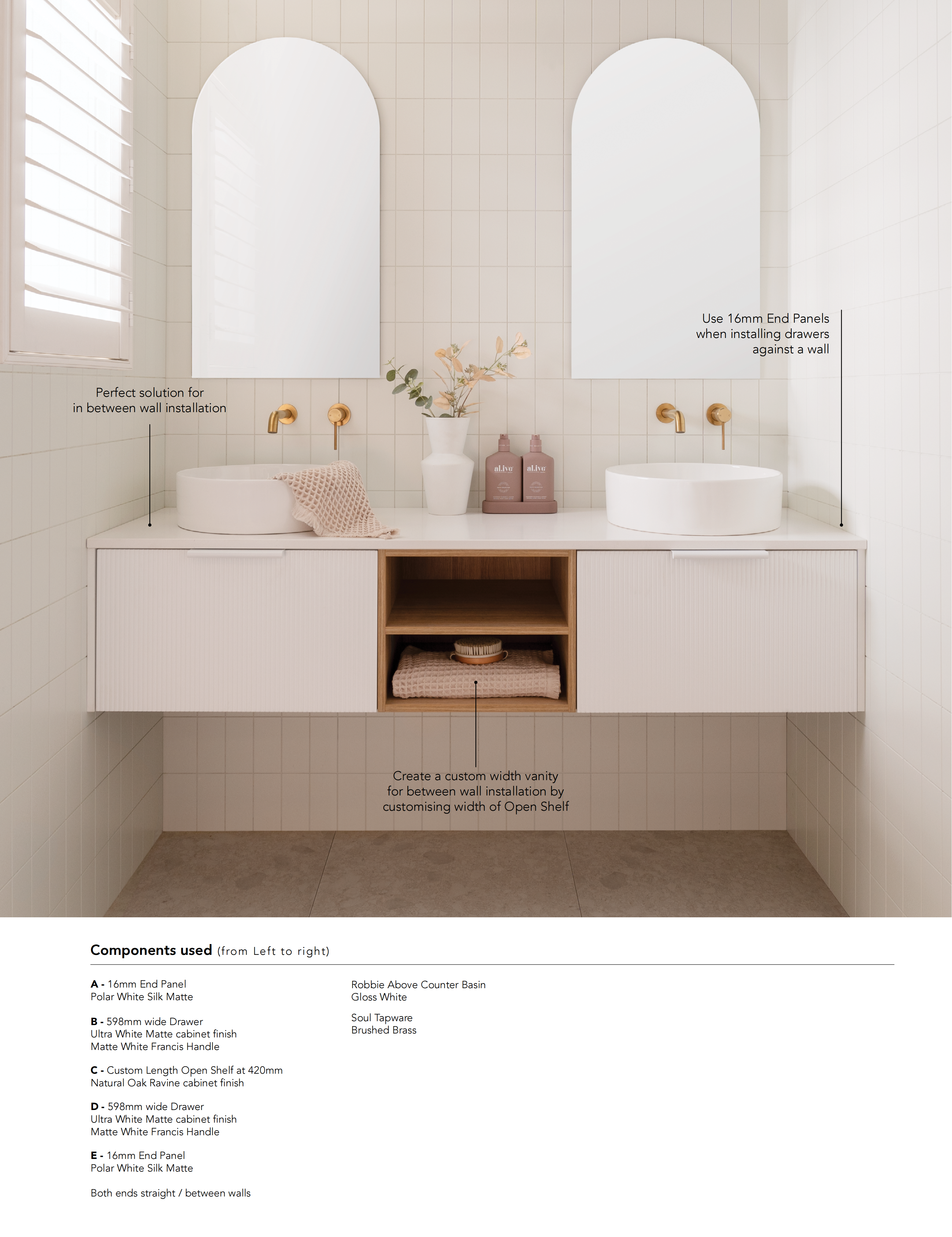 ADP Waverley Modular Customized Wall Hung Vanity