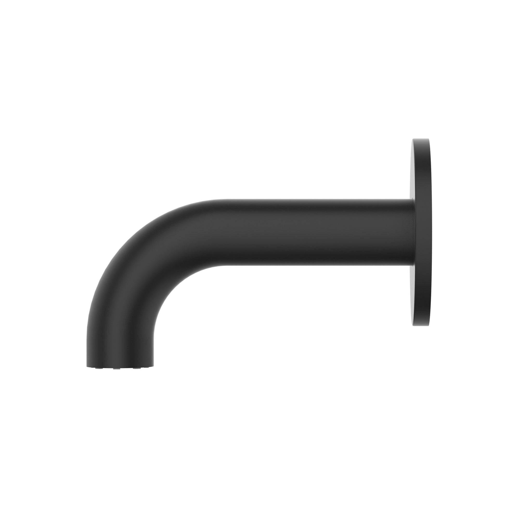 Round Curved Spout 130mm, Matte Black