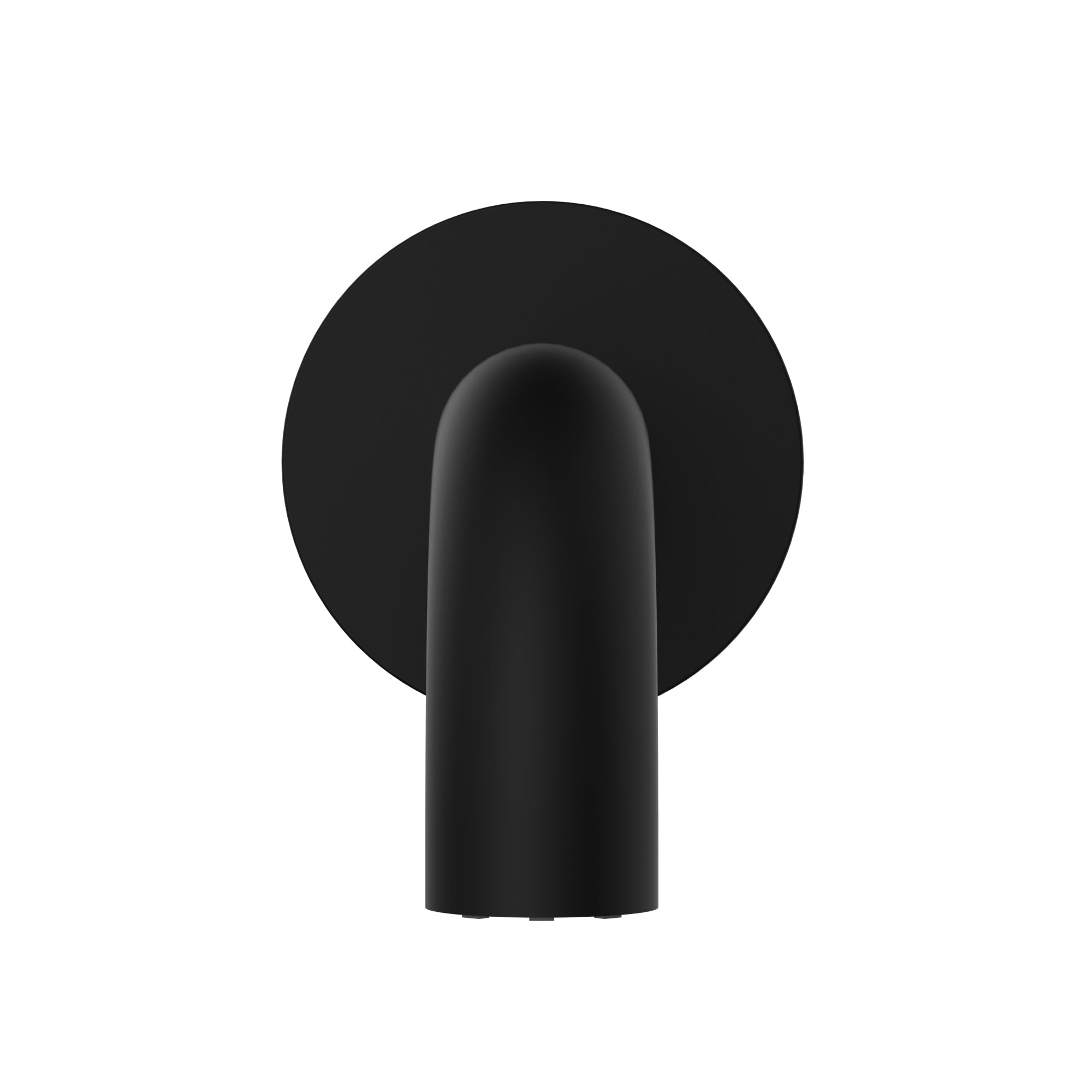 Round Curved Spout 130mm, Matte Black