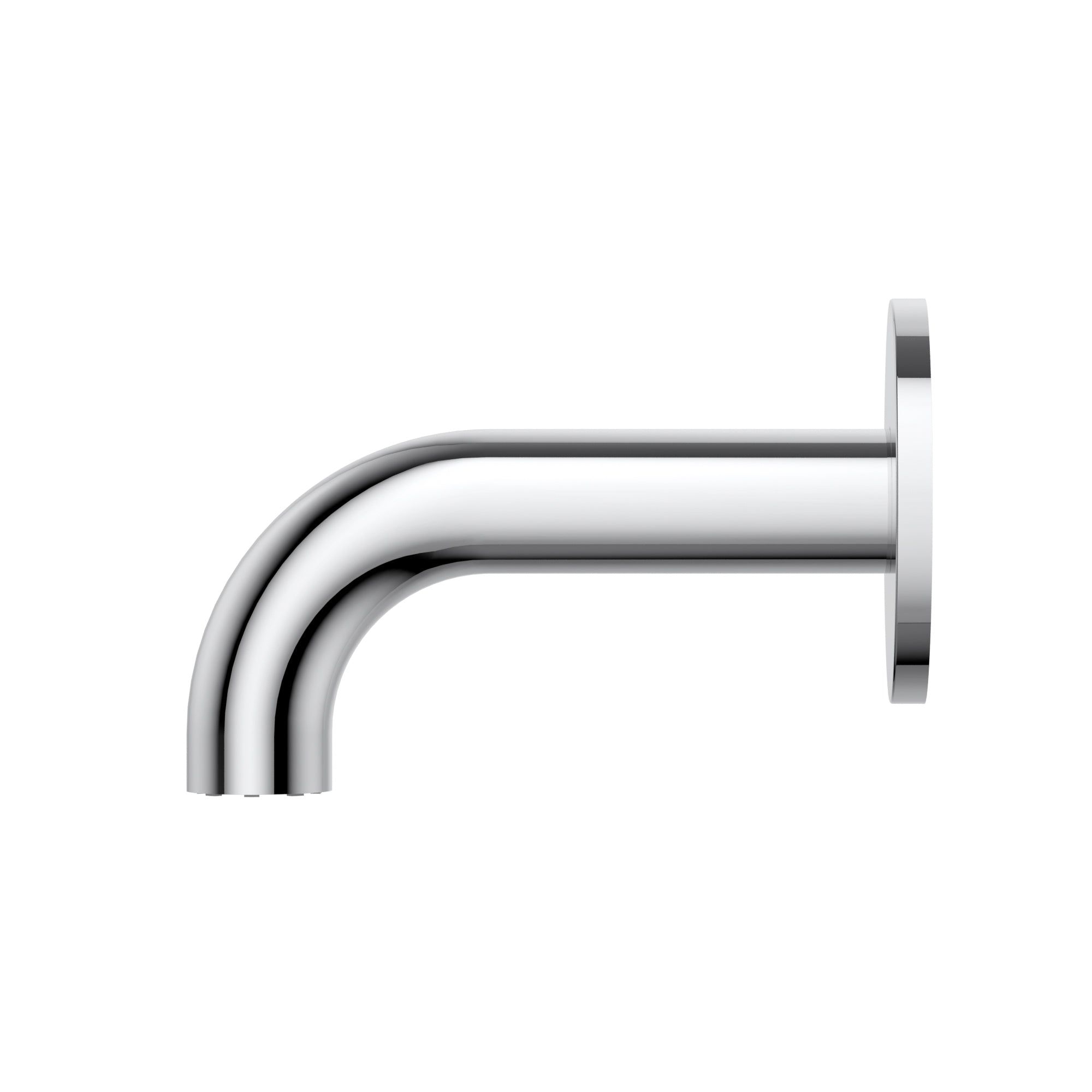 Round Curved Spout 130mm, Polished Chrome