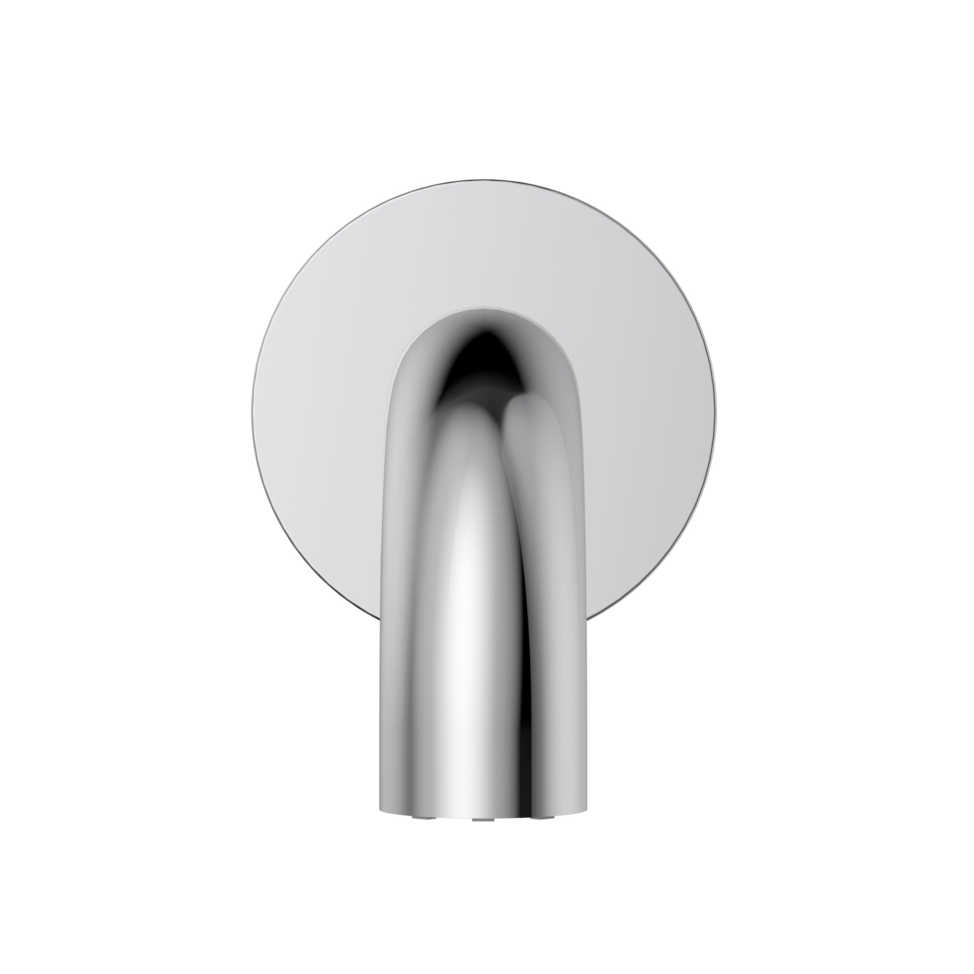 Round Curved Spout 130mm, Polished Chrome