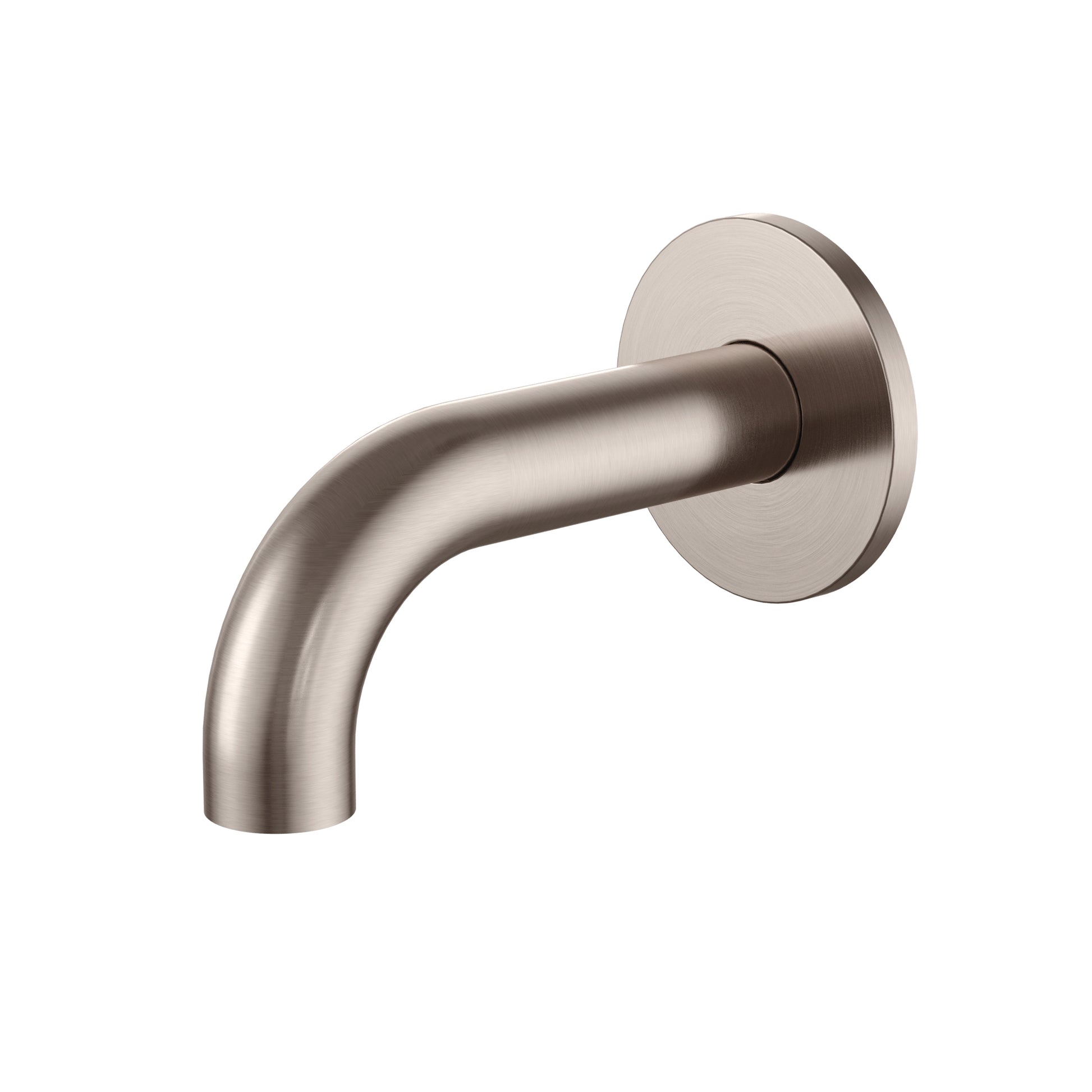 Round Curved Spout 130mm, Champagne