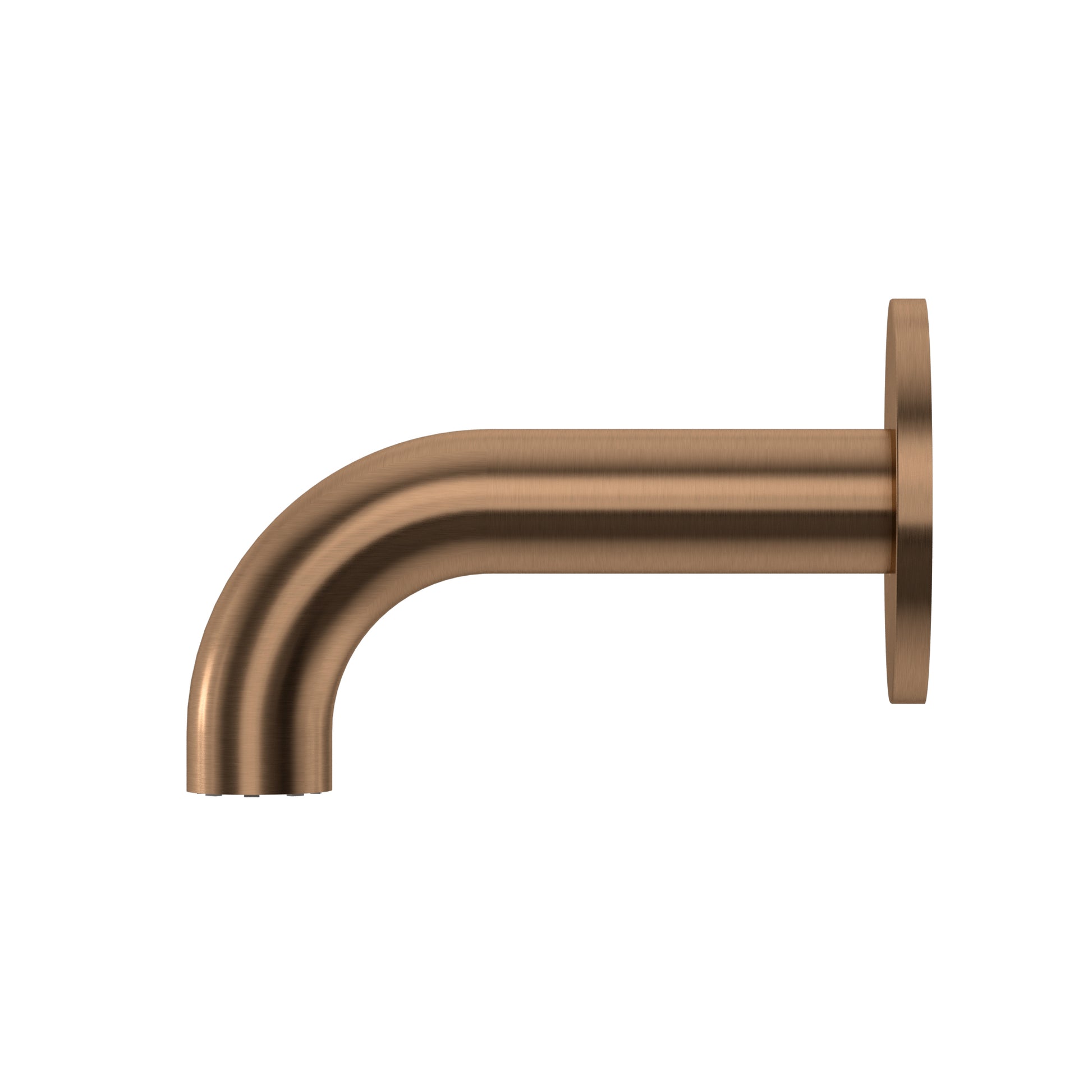 Round Curved Spout 130mm, Lustre Bronze