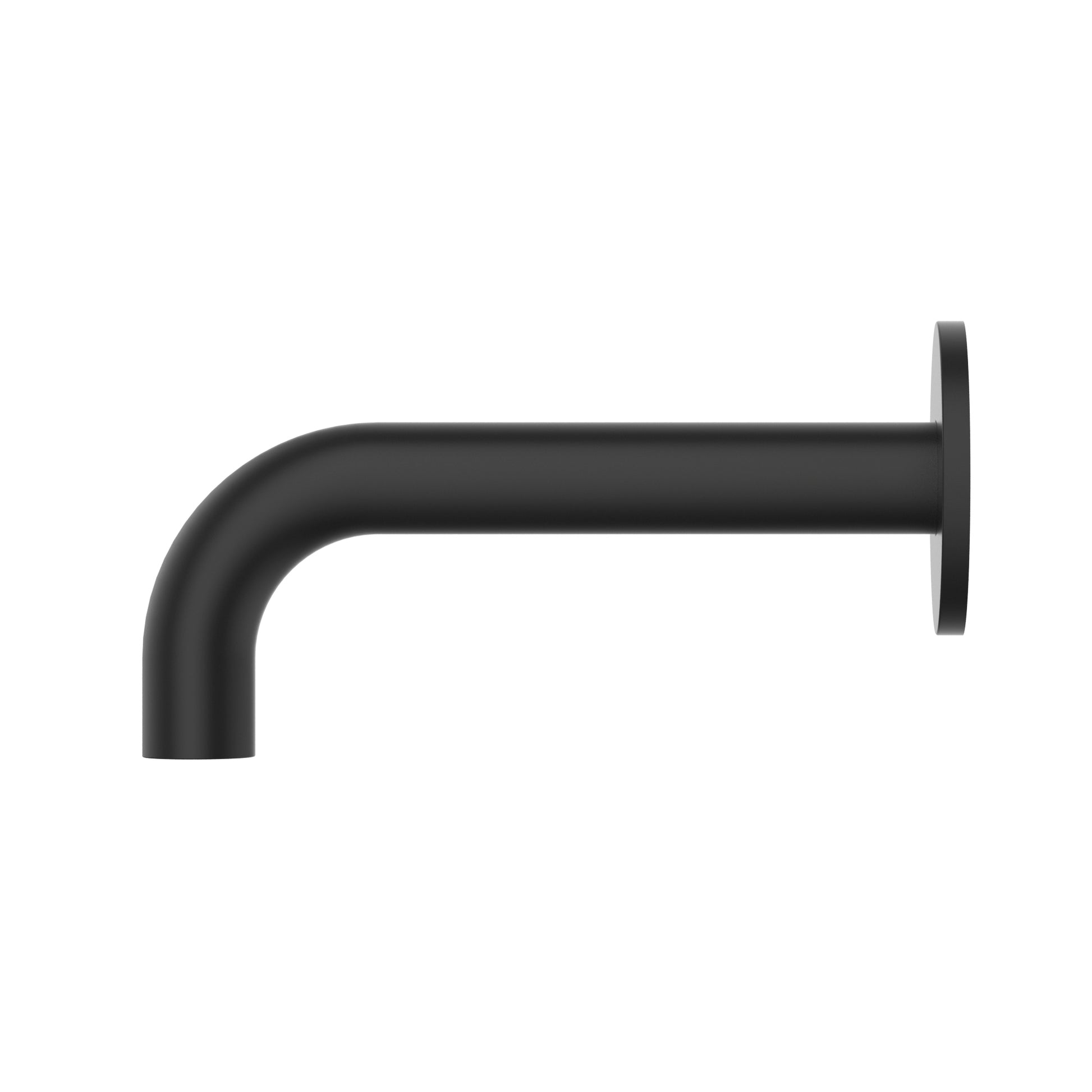 universal round curved spout 170mm, Matte Black