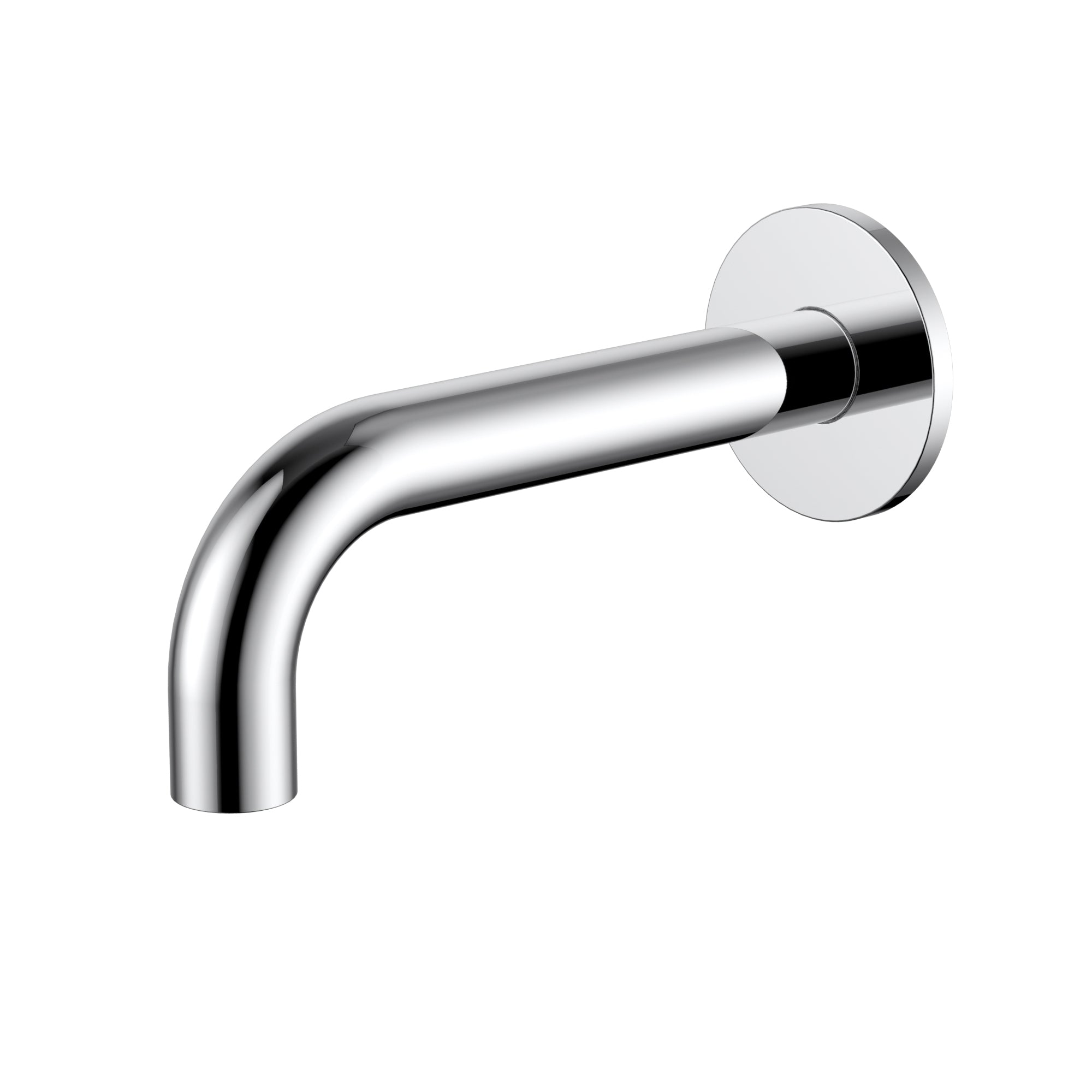 universal round curved spout 170mm, Polished Chrome