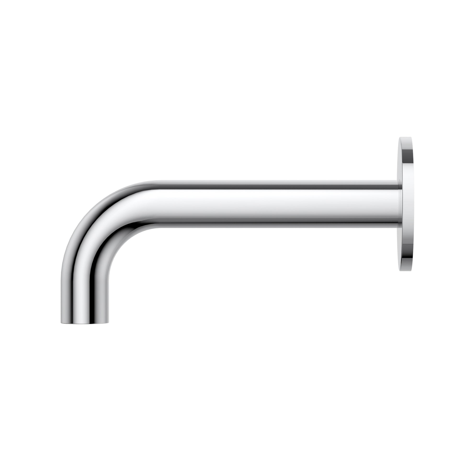 universal round curved spout 170mm, Polished Chrome