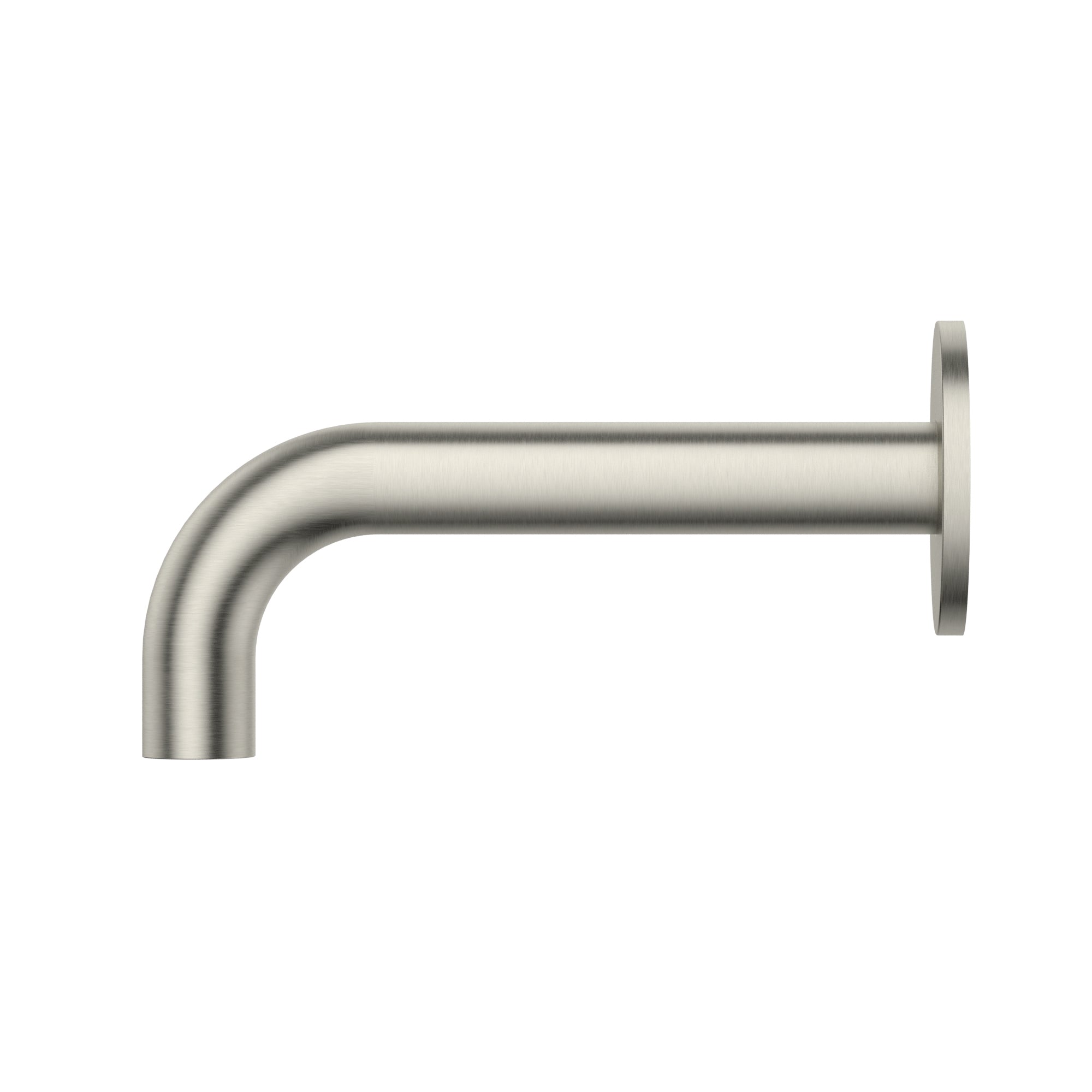 universal round curved spout 170mm, Brushed Nickel