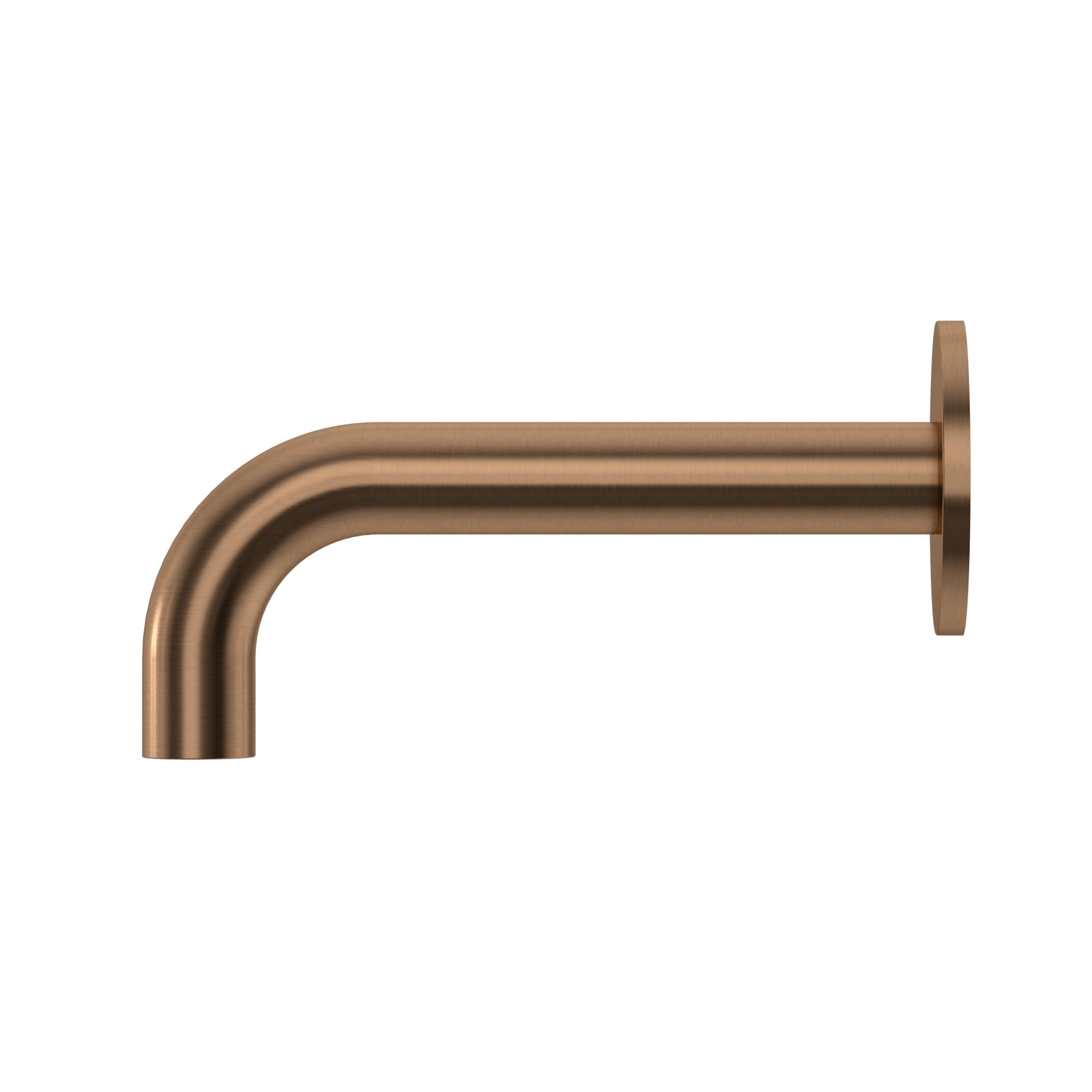 universal round curved spout 170mm, Lustre Bronze