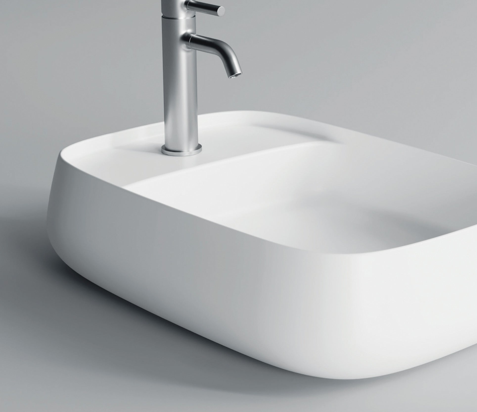 Studio Bagno Nur 60X Plan Bench Basin NTH, Gloss White
