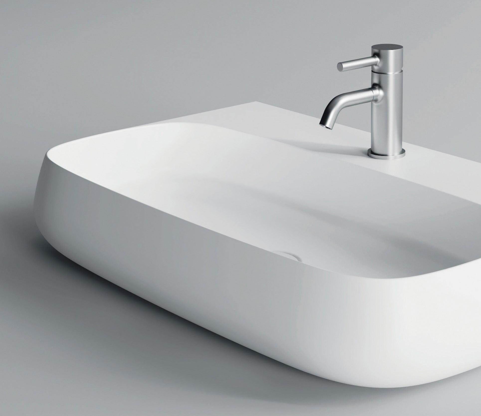 Studio Bagno Nur 75 Bench/Wall Basin 3TH, Gloss White