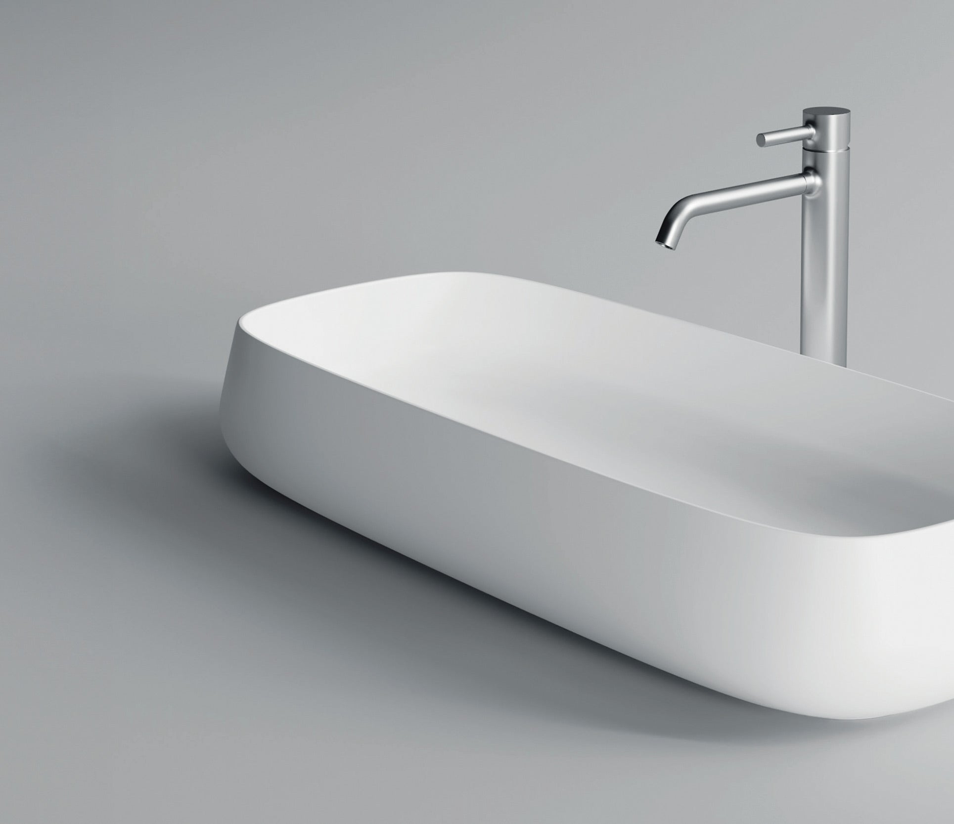 Studio Bagno Nur 80 Bench Basin, Gloss White