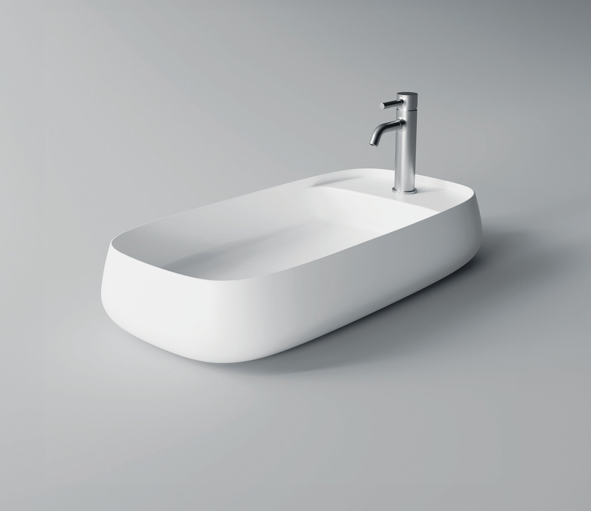 Studio Bagno Nur 80X Plan Bench Basin 1TH, Gloss White