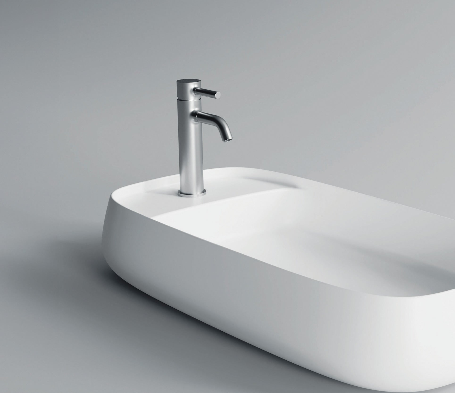 Studio Bagno Nur 80X Plan Bench Basin NTH, Gloss White