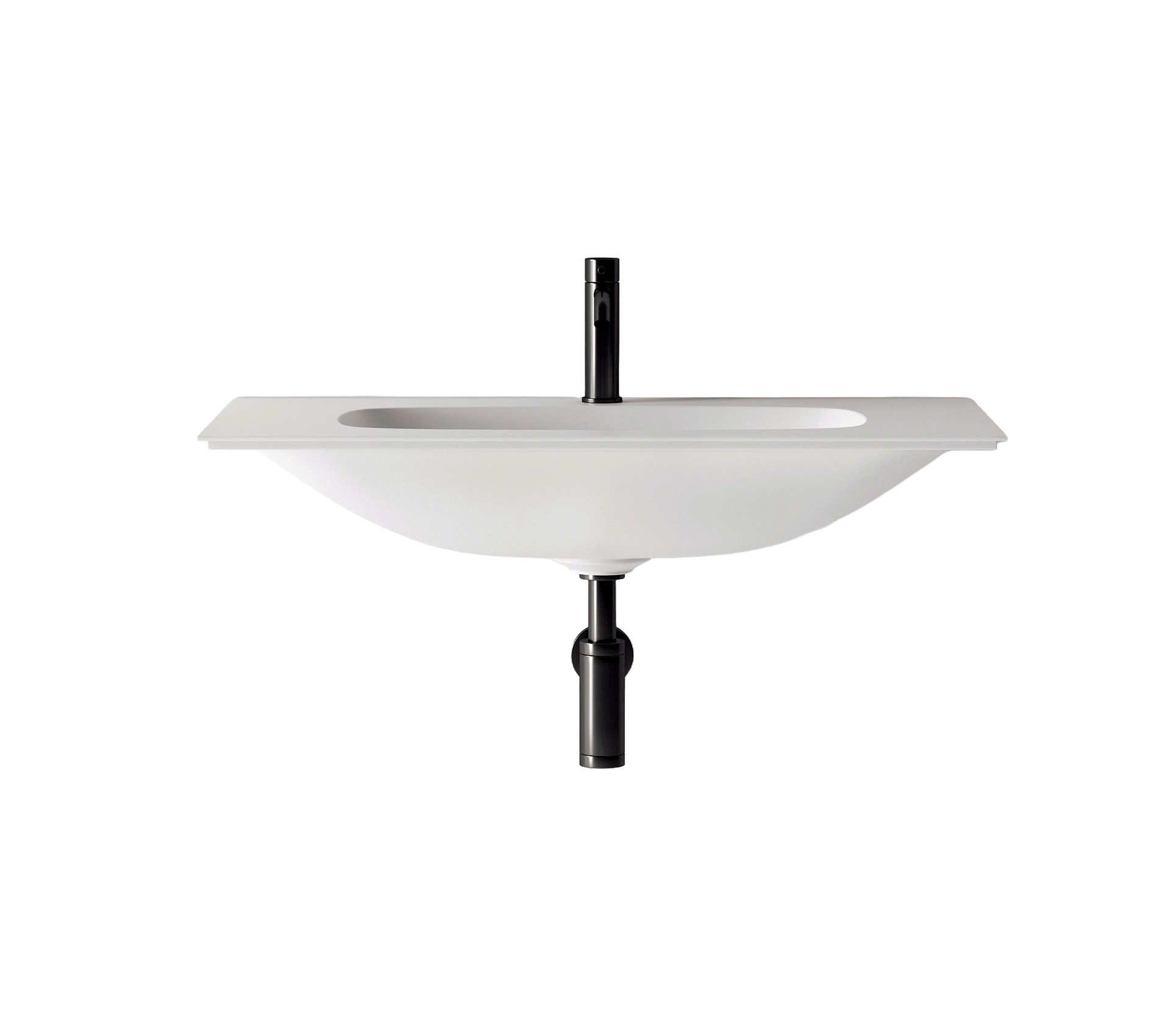 Studio Bagno Nur 82 Wall Hung / Vanity Top Basin NTH, Gloss White