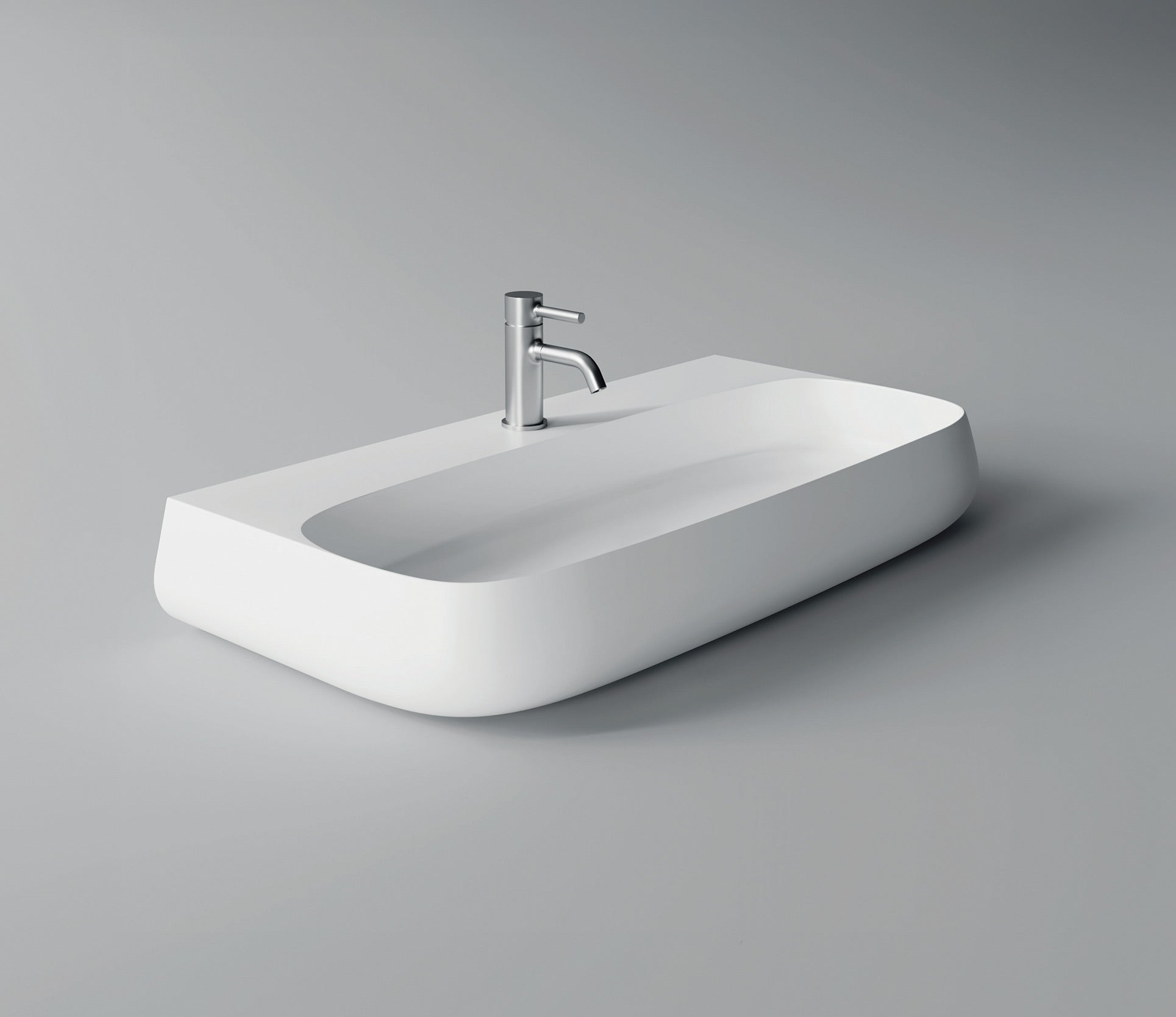 Studio Bagno Nur 90 Bench/Wall Basin 3TH, Gloss White
