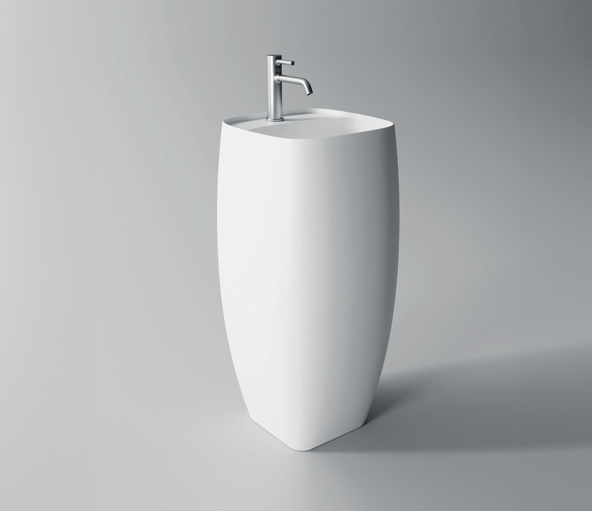 Studio Bagno Nur Column 1TH (with tap landing), Gloss White