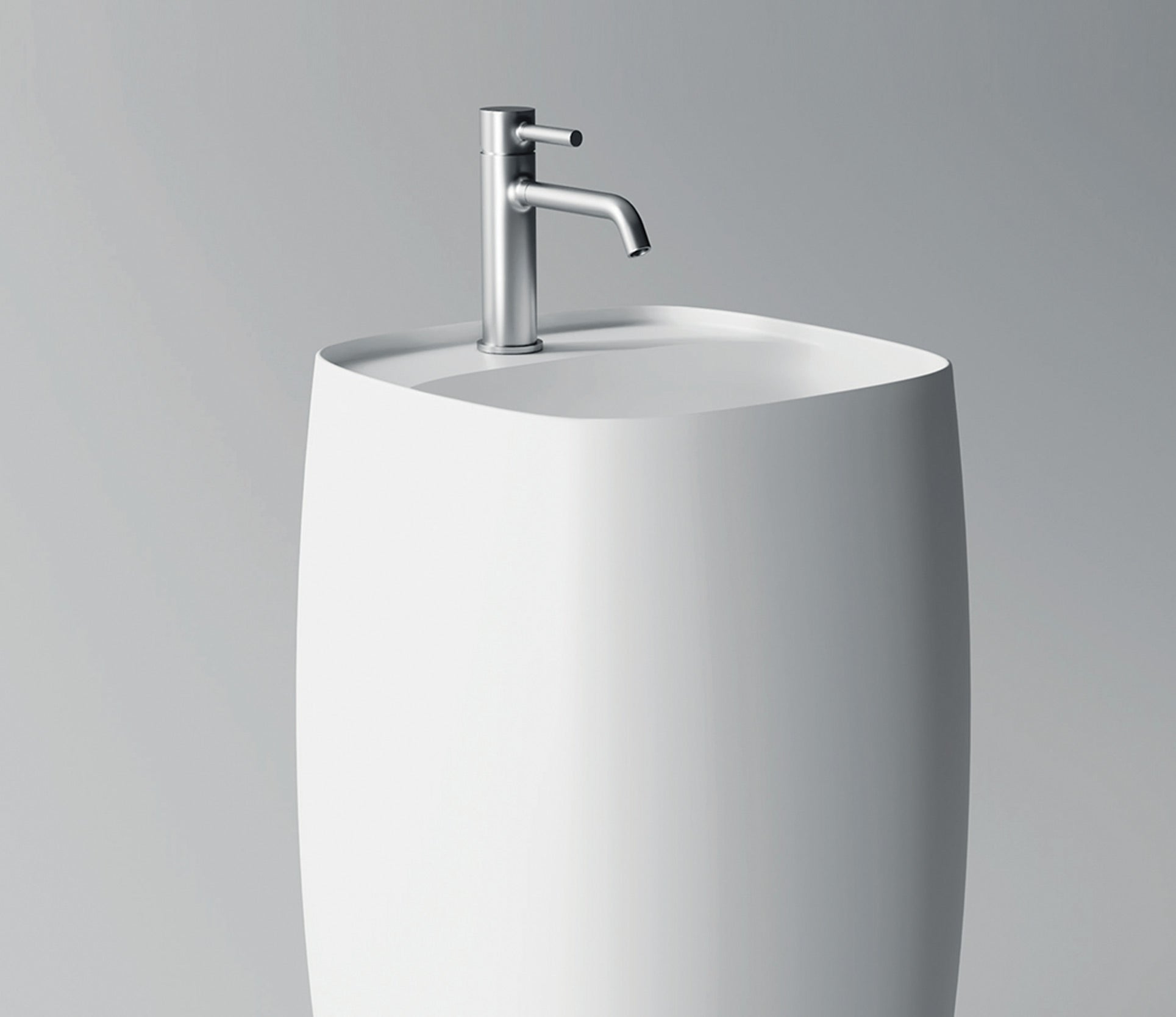 Studio Bagno Nur Column 1TH (with tap landing), Gloss White