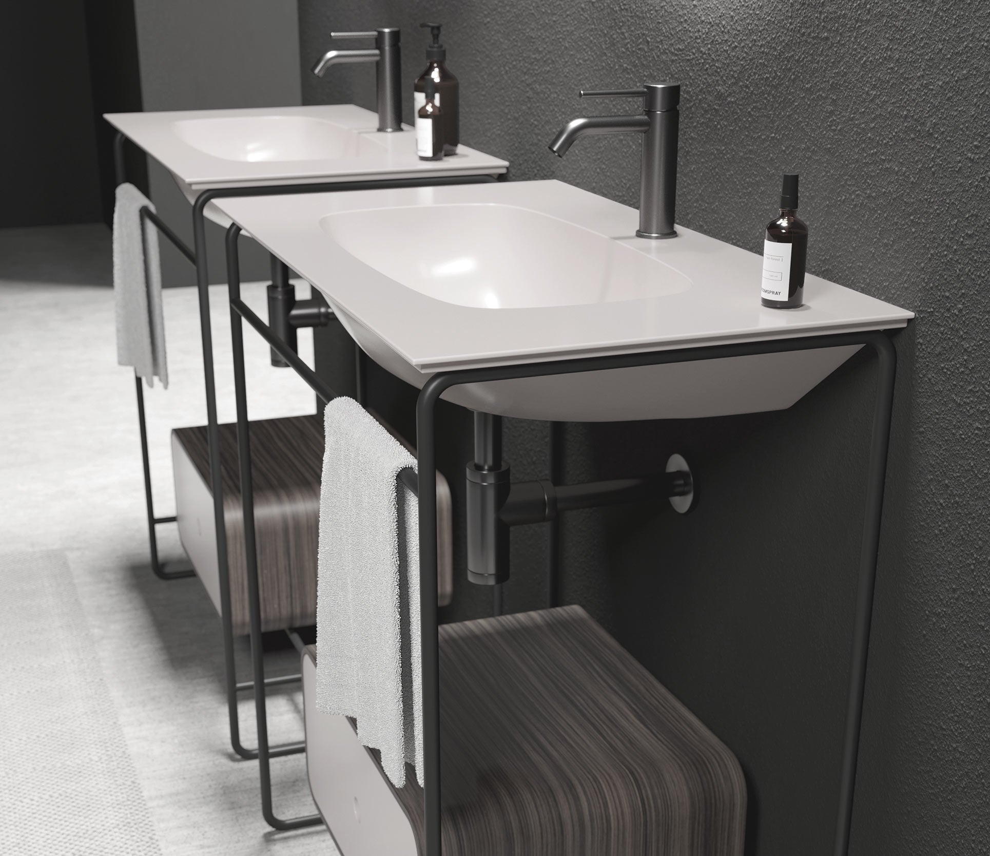 Studio Bagno Nur 82 Wall Hung / Vanity Top Basin NTH, Gloss White