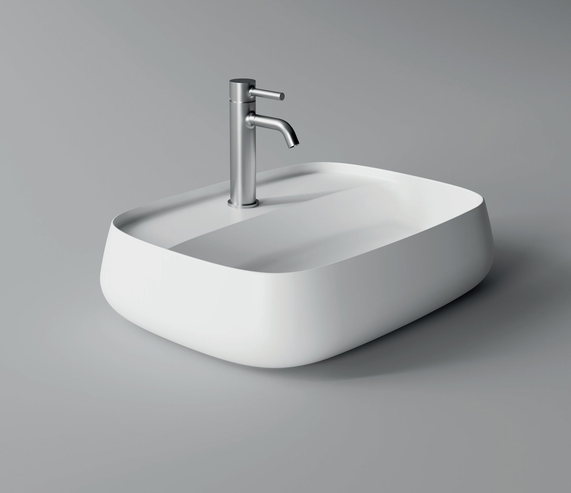 Studio Bagno Nur 60X Bench Basin 3TH, Gloss White