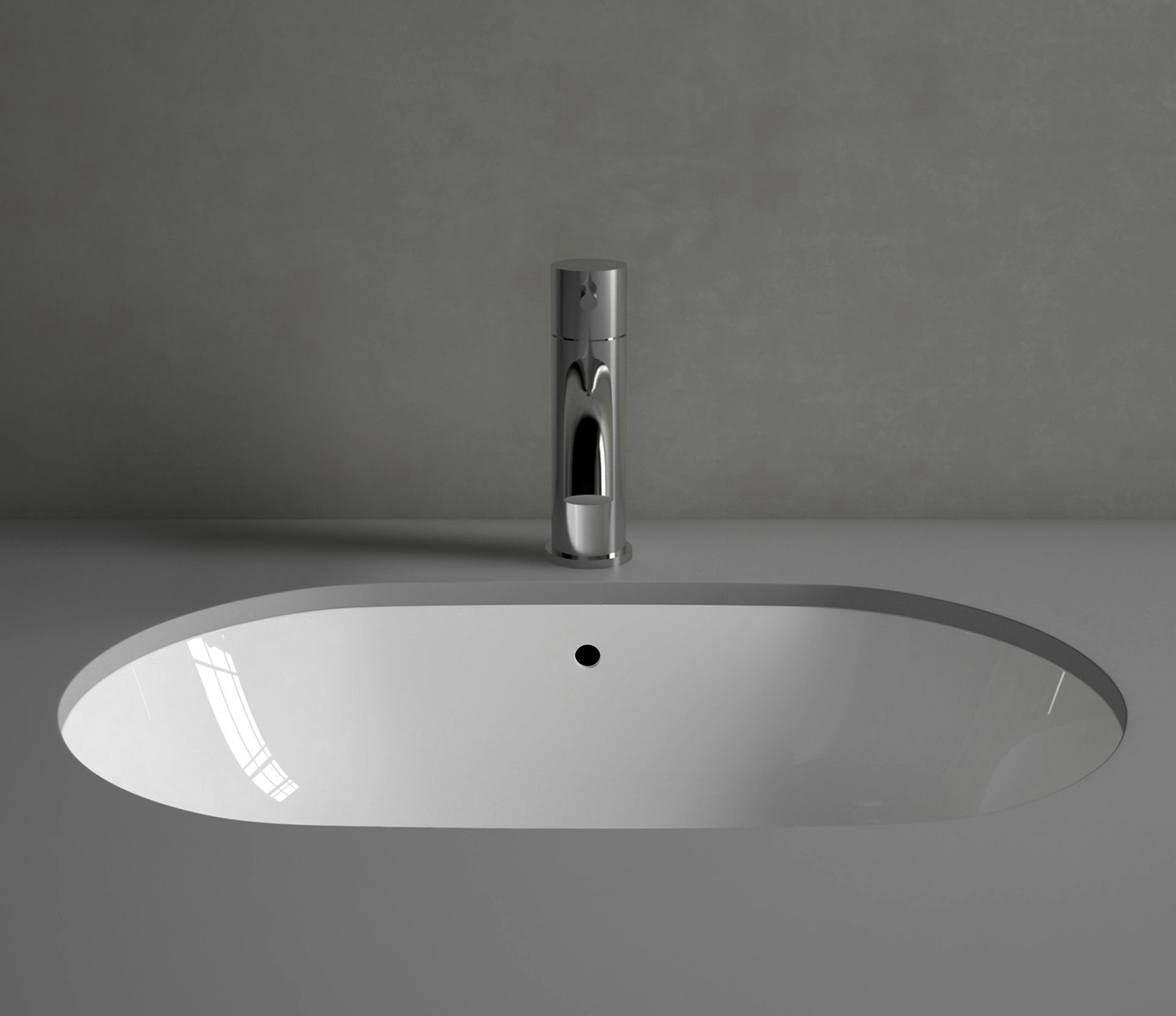 Studio Bagno Ovale undercounter basin, Gloss White