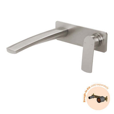 Phoenix Mekko SwitchMix Wall Basin / Bath Mixer Set 200mm (Fit-Off Kit Only) - Lead Free, Brushed Nickel