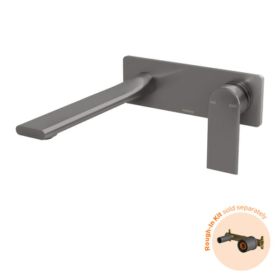 Phoenix Teel SwitchMix Wall Basin / Bath Mixer Set 200mm (Fit-Off Kit Only) - Lead Free, Brushed Carbon