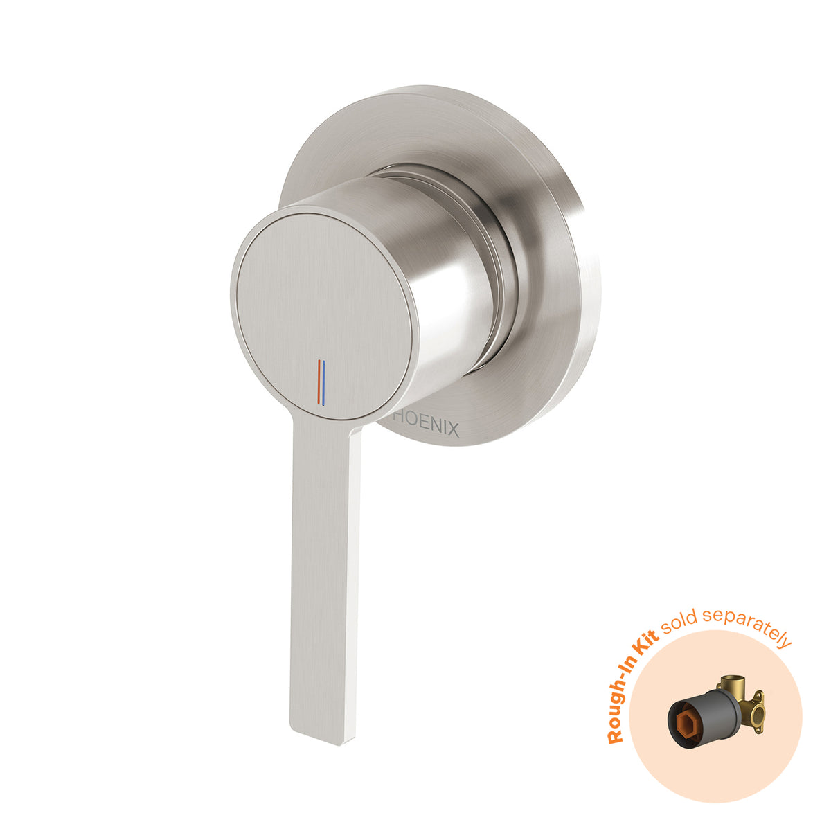 Phoenix Lexi MKII SwitchMix Shower / Wall Mixer Fit-Off Kit - Lead Free, Brushed Nickel