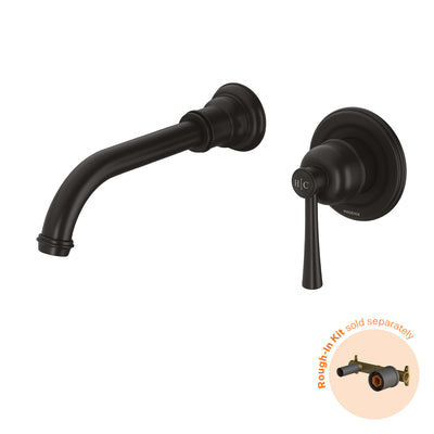Phoenix Cromford SwitchMix Wall Basin / Bath Mixer Set 180mm (Fit-Off Kit Only) - Lead Free, Matte Black