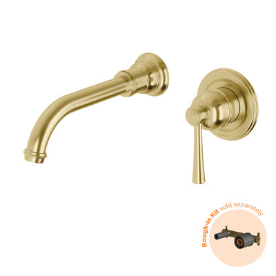 Phoenix Cromford SwitchMix Wall Basin / Bath Mixer Set 180mm (Fit-Off Kit Only) - Lead Free, Brushed Gold