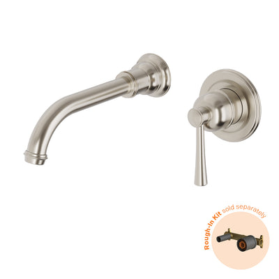 Phoenix Cromford SwitchMix Wall Basin / Bath Mixer Set 180mm (Fit-Off Kit Only) - Lead Free, Brushed Nickel