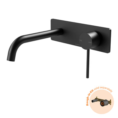 Phoenix Vivid Slimline SwitchMix Wall Basin / Bath Mixer Set 180mm (Fit-Off Kit Only) - Lead Free, Matte Black