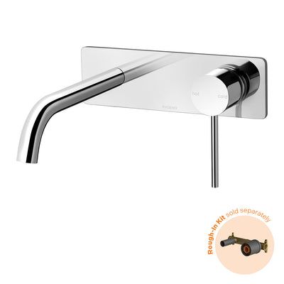 Phoenix Vivid Slimline SwitchMix Wall Basin / Bath Mixer Set 230mm (Fit-Off Kit Only) - Lead Free, Chrome