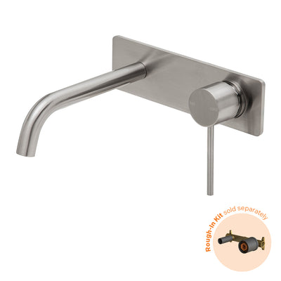 Phoenix Vivid Slimline SwitchMix Wall Basin / Bath Mixer Set 230mm (Fit-Off Kit Only) - Lead Free, Brushed Nickel
